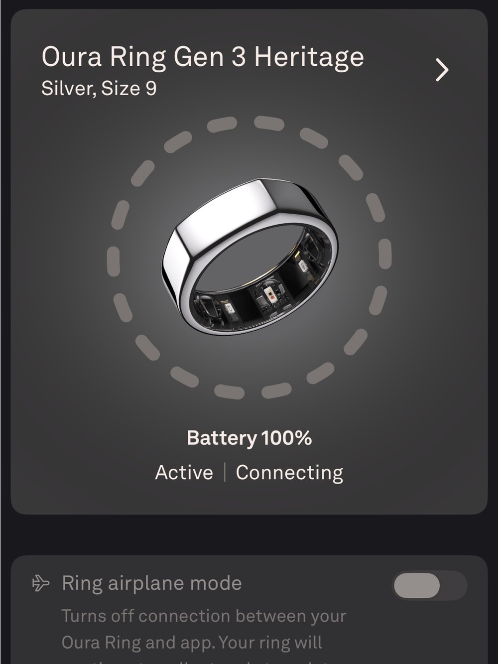 Oura Ring Gen 3 Heritage Smart Ring - Silver